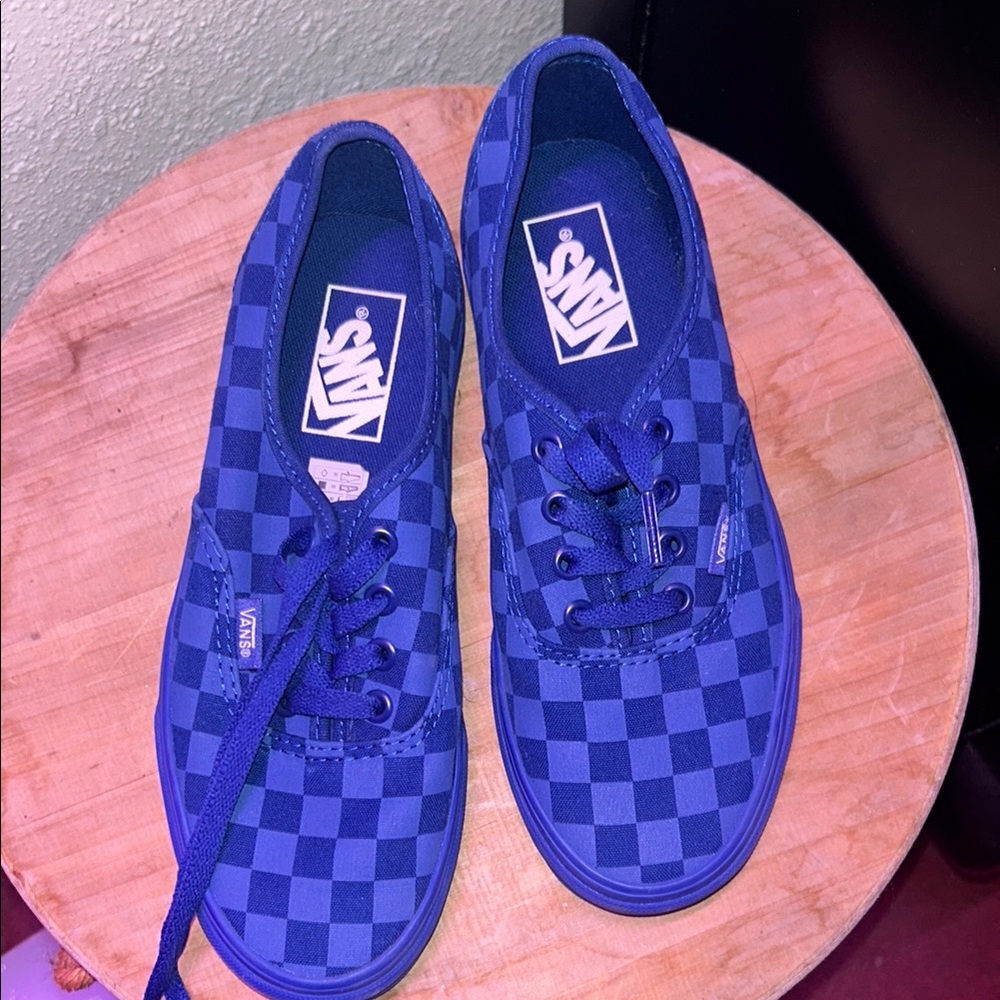 Vans Blue Checkered Sneakers